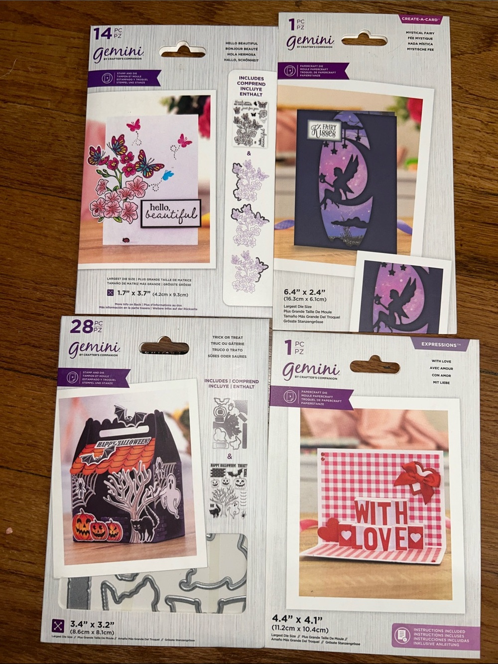 Gemini Home Design Stamps Set — Halloween , Fairy, Butterfly & Love Collections